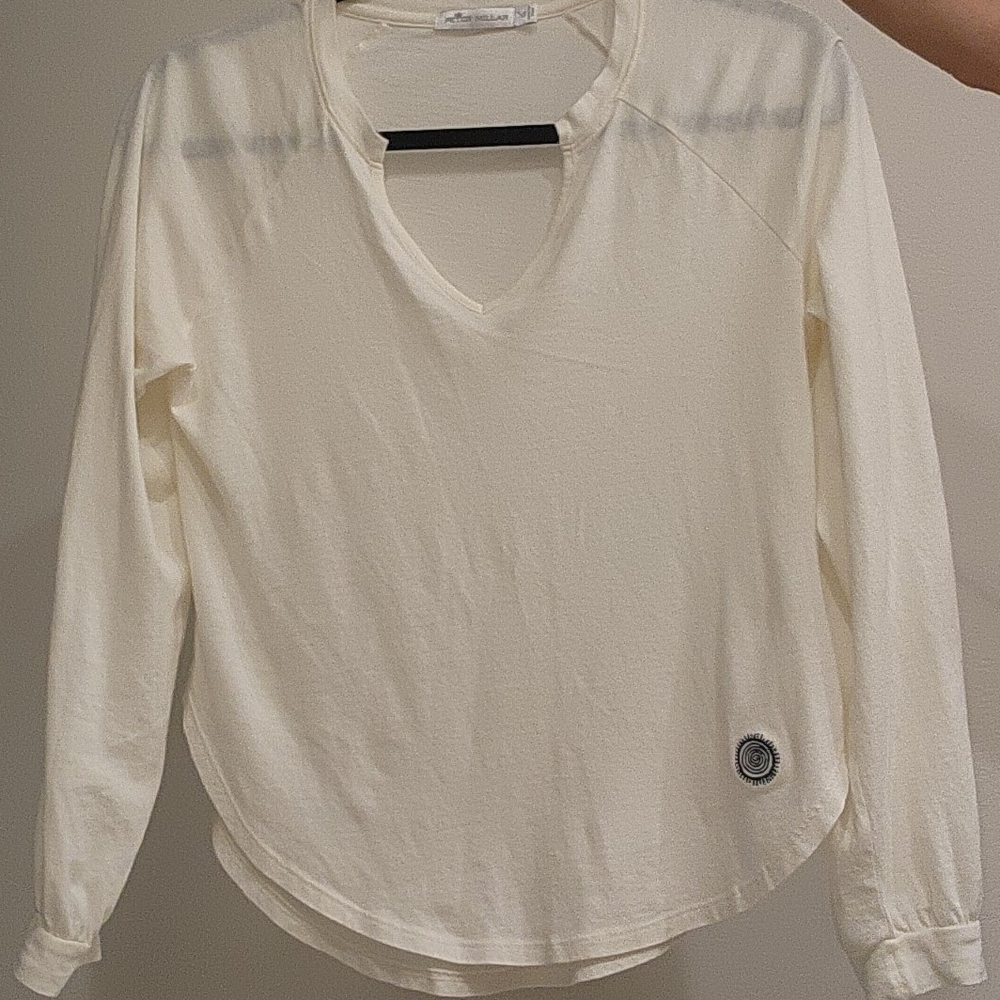 Peter Millar Off-White Long Sleeve Tee